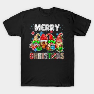 Merry Christmas Gnome Family Funny Xmas Tree Women Men Kids T-Shirt